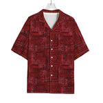 Red And Black African Ethnic Print Rayon Hawaiian Shirt
