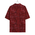 Red And Black African Ethnic Print Rayon Hawaiian Shirt