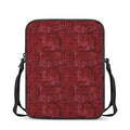 Red And Black African Ethnic Print Rectangular Crossbody Bag