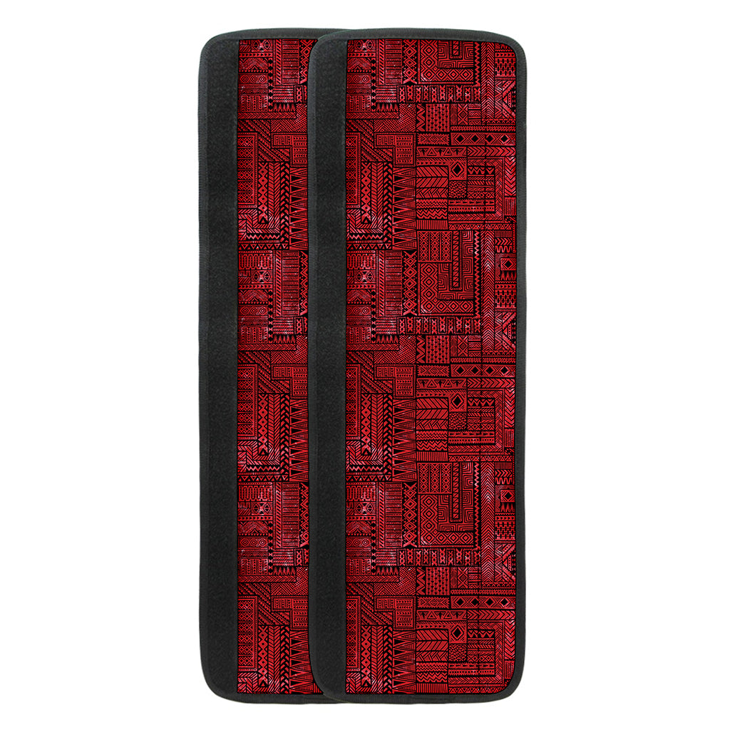 Red And Black African Ethnic Print Refrigerator Handle Covers