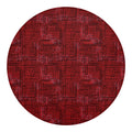 Red And Black African Ethnic Print Round Blanket