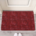 Red And Black African Ethnic Print Rubber Doormat