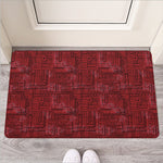 Red And Black African Ethnic Print Rubber Doormat
