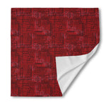 Red And Black African Ethnic Print Silk Bandana
