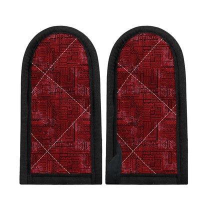 Red And Black African Ethnic Print Skillet Handle Cover