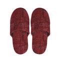 Red And Black African Ethnic Print Slippers