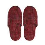 Red And Black African Ethnic Print Slippers