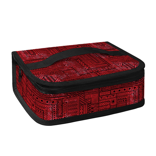 Red And Black African Ethnic Print Small Lunch Bag