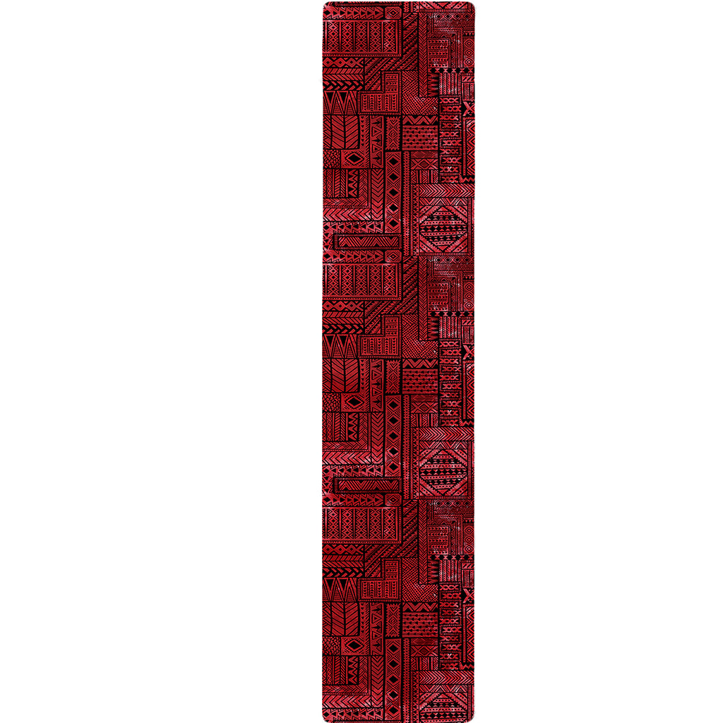 Red And Black African Ethnic Print Table Runner