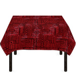 Red And Black African Ethnic Print Tablecloth