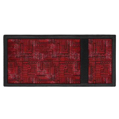 Red And Black African Ethnic Print Trifold Wallet