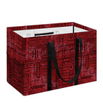 Red And Black African Ethnic Print Utility Tote Bag