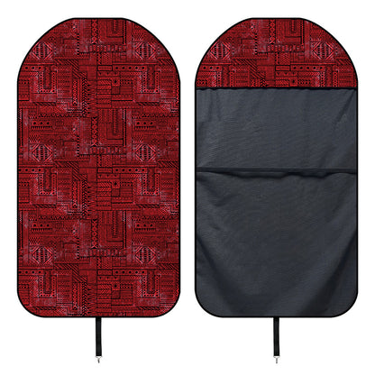 Red And Black African Ethnic Print Waterproof Car Seat Cover