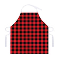 Red And Black Buffalo Check Print Adjustable Apron