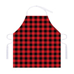 Red And Black Buffalo Check Print Adjustable Apron