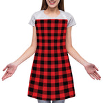 Red And Black Buffalo Check Print Adjustable Apron