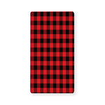 Red And Black Buffalo Check Print Baby Crib Sheet