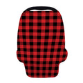 Red And Black Buffalo Check Print Baby Seat Cover
