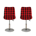 Red And Black Buffalo Check Print Bar Stool Covers