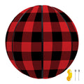 Red And Black Buffalo Check Print Basketball