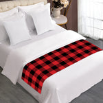 Red And Black Buffalo Check Print Bed Runner