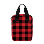 Red And Black Buffalo Check Print Bible Tote Bag