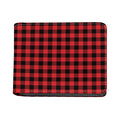 Red And Black Buffalo Check Print Bifold Wallet