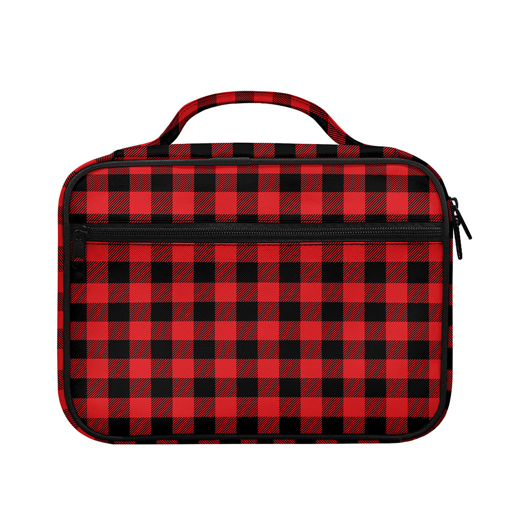 Red And Black Buffalo Check Print Briefcase Bible Bag