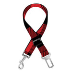 Red And Black Buffalo Check Print Dog Seat Belt