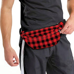 Red And Black Buffalo Check Print Fanny Pack