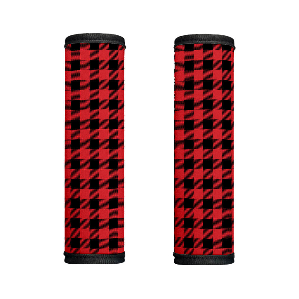 Red And Black Buffalo Check Print Handle Covers
