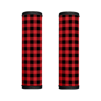 Red And Black Buffalo Check Print Handle Covers