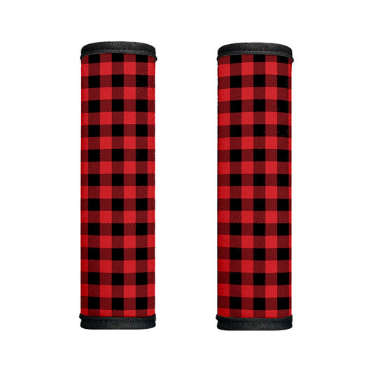 Red And Black Buffalo Check Print Handle Covers