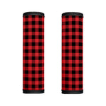 Red And Black Buffalo Check Print Handle Covers