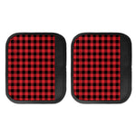 Red And Black Buffalo Check Print Handle Covers