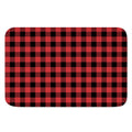 Red And Black Buffalo Check Print Indoor Door Mat