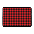 Red And Black Buffalo Check Print Kitchen Mat