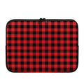 Red And Black Buffalo Check Print Laptop Sleeve