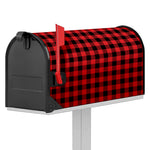 Red And Black Buffalo Check Print Mailbox Cover
