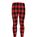 Red And Black Buffalo Check Print Men's Leggings