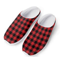 Red And Black Buffalo Check Print Mesh Casual Shoes