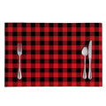 Red And Black Buffalo Check Print Placemat