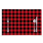 Red And Black Buffalo Check Print Placemat