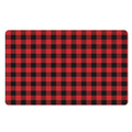 Red And Black Buffalo Check Print Polyester Doormat