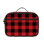 Red And Black Buffalo Check Print Portable Lunch Bag
