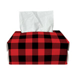 Red And Black Buffalo Check Print Rectangle Tissue Box Cover