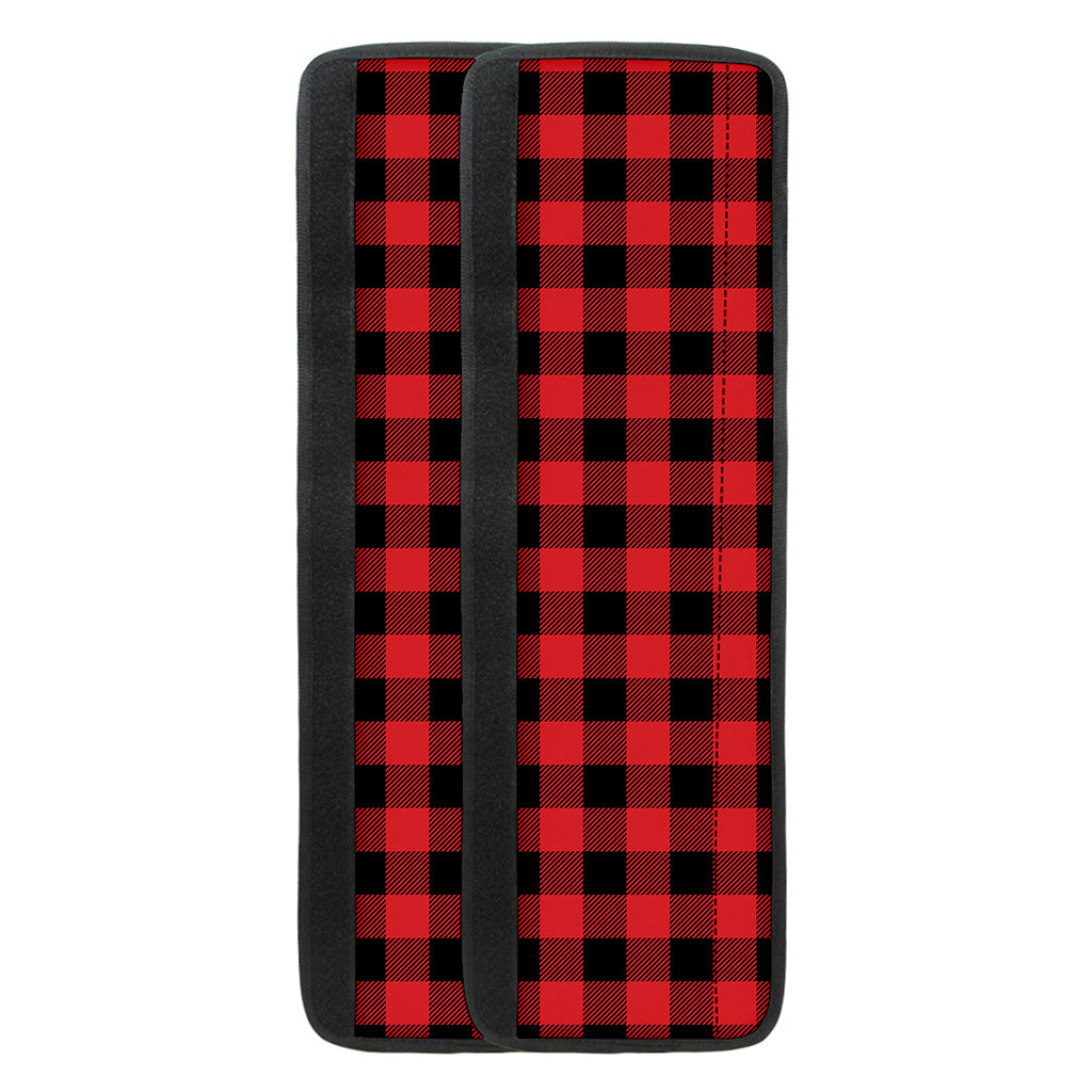 Red And Black Buffalo Check Print Refrigerator Handle Covers