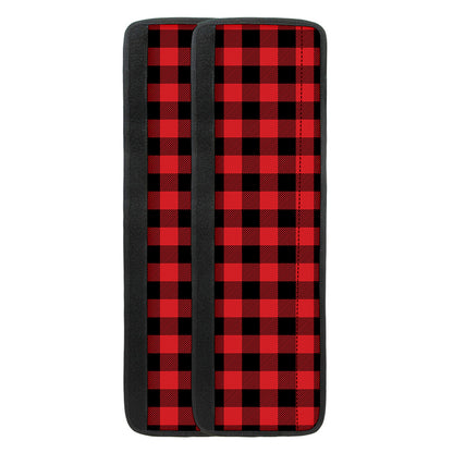 Red And Black Buffalo Check Print Refrigerator Handle Covers