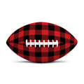 Red And Black Buffalo Check Print Rugby Ball
