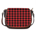 Red And Black Buffalo Check Print Saddle Bag